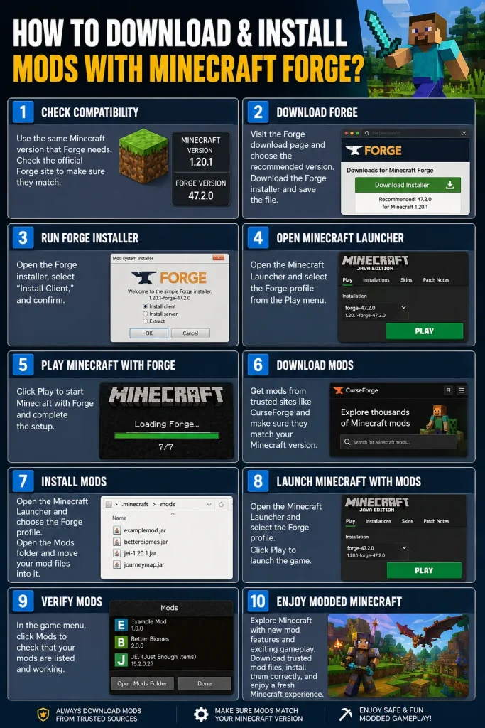 How To Download & Install Mods With Minecraft Forge?