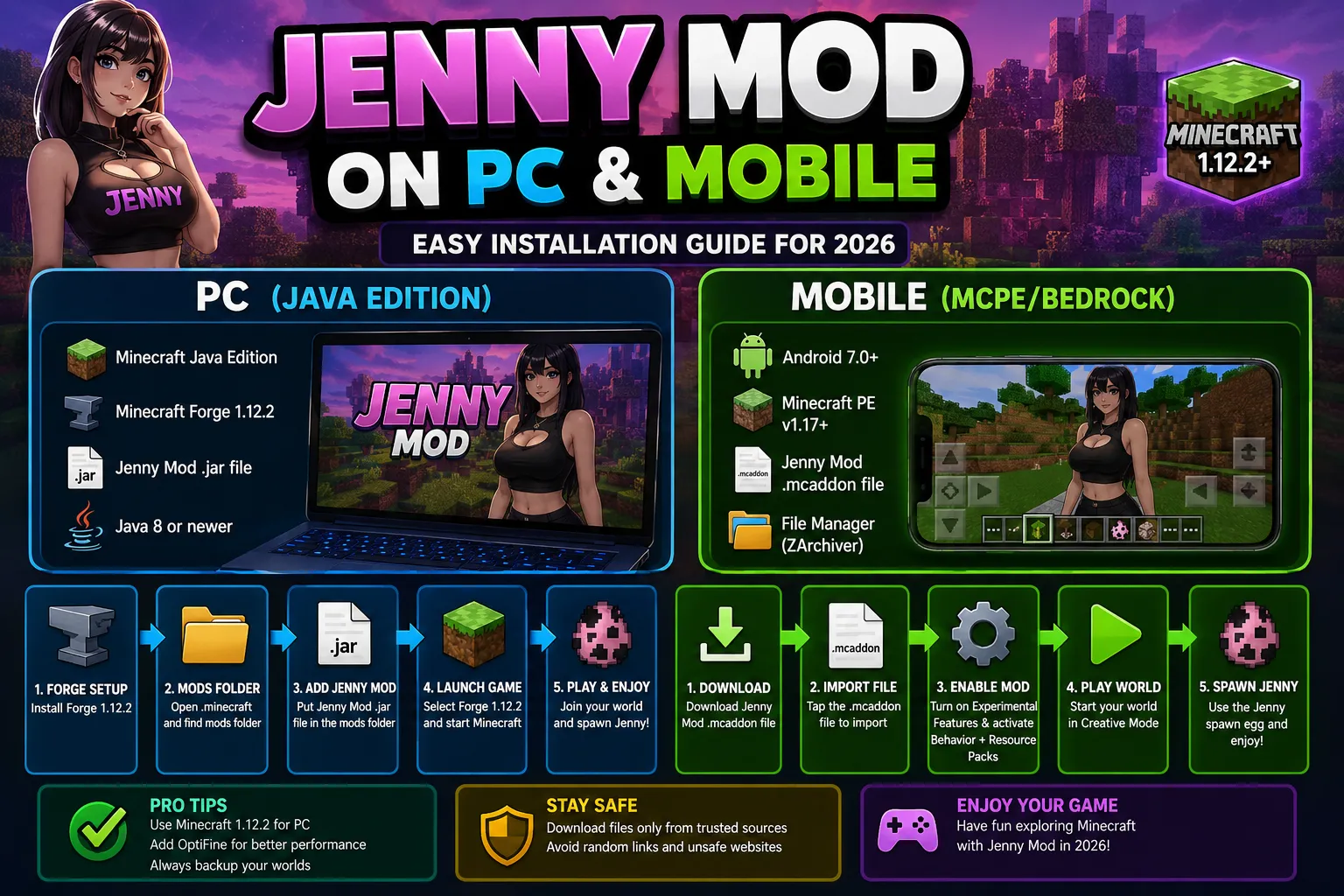Jenny Mod For MCPE